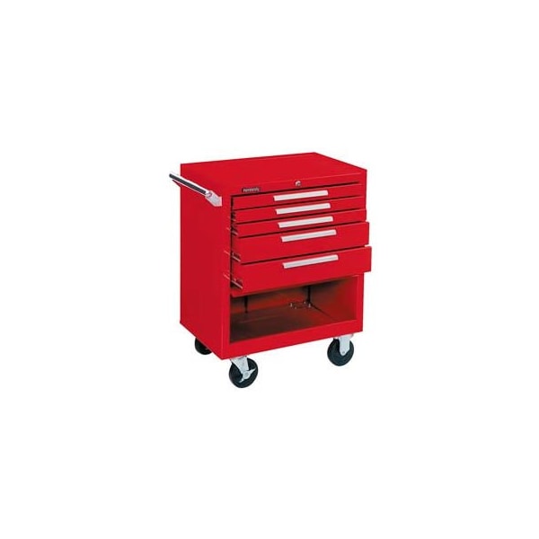 Kennedy 275XR K1800 Series 27"W X 18"D X 35"H 5 Drawer Red Roller Cabinet 275XR - main